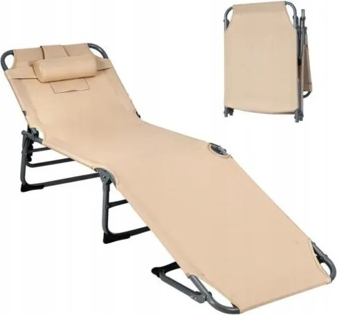 Kerti Napozóágy Olvasóablakkal, Bézs