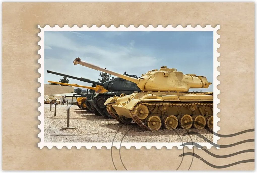 Poszterek 90x60 Antik páncélozott tankok