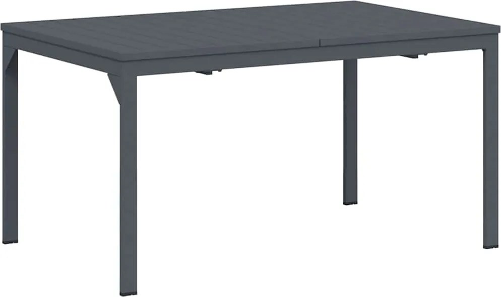 vidaXL Kültéri étkezőasztal 2 pcs Antracit 210 x 90 x 73 cm Acél
