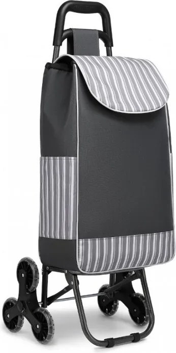 Szürke lépcsőjáró bevásárlótáska kerekeken "Helper"