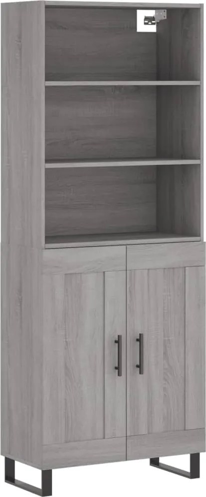vidaXL szürke sonoma szerelt fa magasszekrény 69,5 x 34 x 180 cm