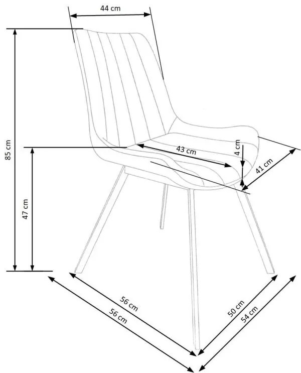 K279 Szék Szürke-Fekete