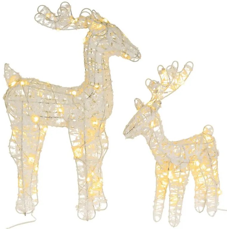 NEXOS Rénszarvas készlet 45 LED időzítővel 2 db meleg fehér