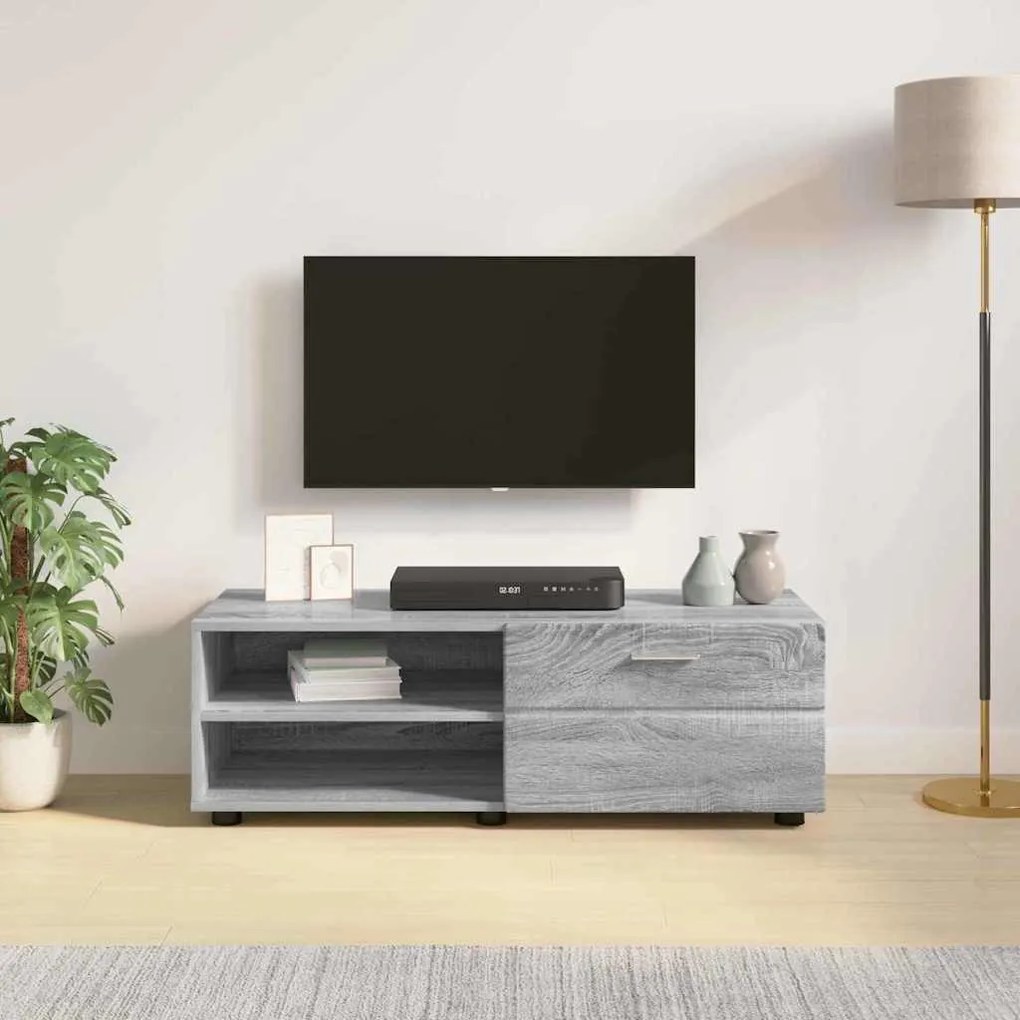 TV szekrény fiókkal Szürke sonoma 100.5 x 39 x 30 cm Faanyag