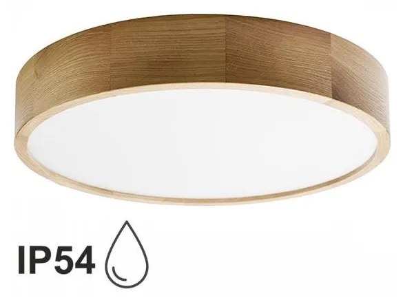 Temar Fürdőszobai mennyezeti lámpa CLEO 4xE27/24W/230V IP54 á. 47,5 cm tölgy 5907623600035