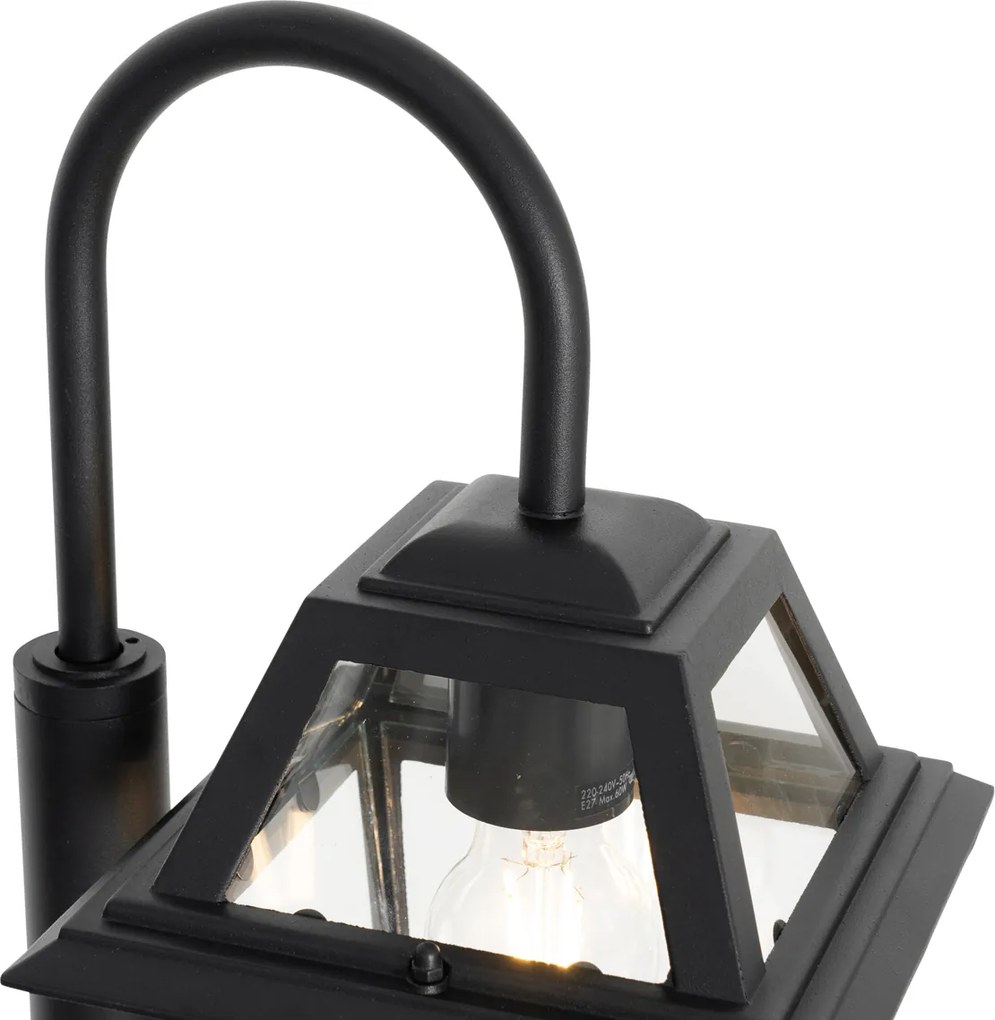 Klasszikus kültéri lámpa fekete 135 cm IP44 - Berta