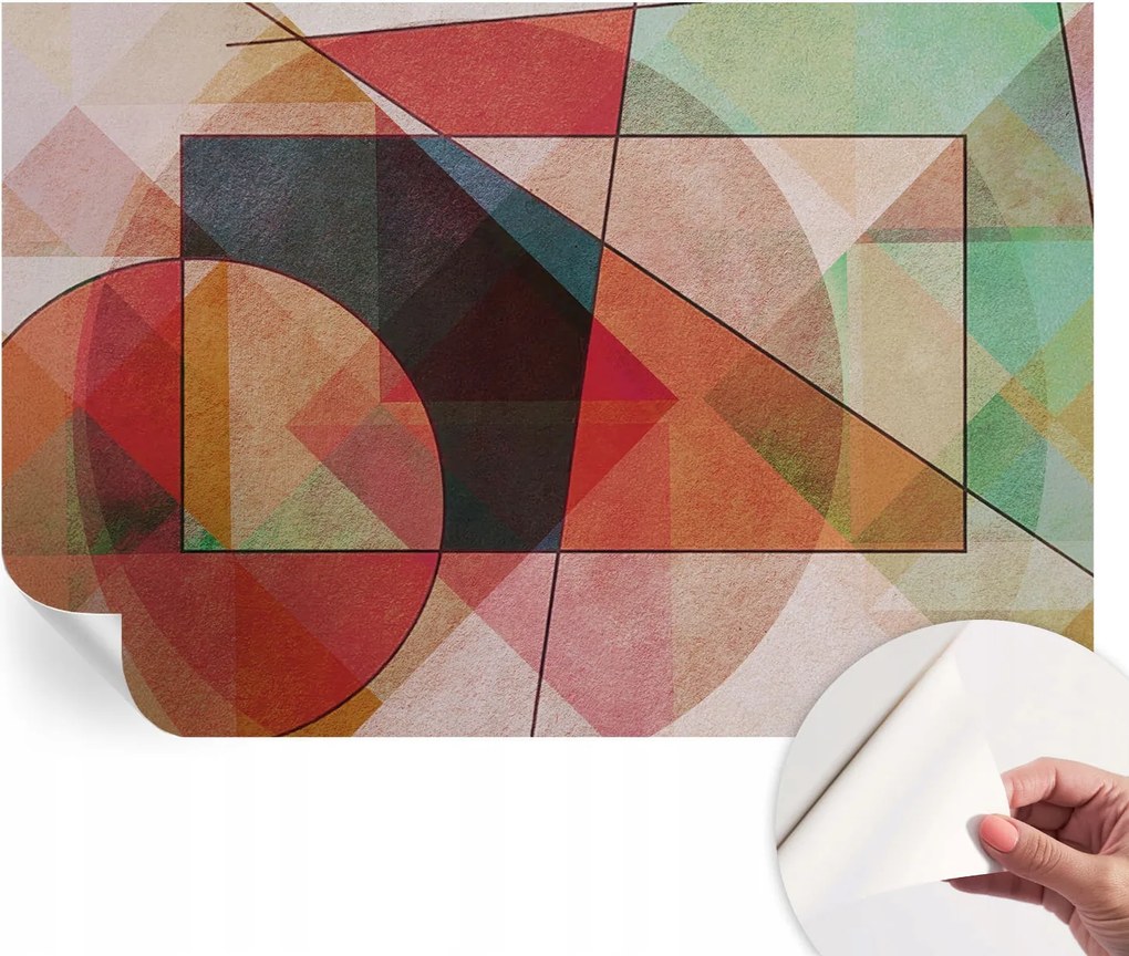 Fotótapéta Fali tapéta a nappaliba Geometrikus absztrakt 104x70 cm