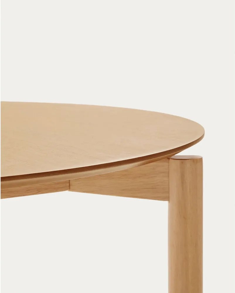 Kerek étkezőasztal kőrisfa dekorral ø 110 cm Indara – Kave Home