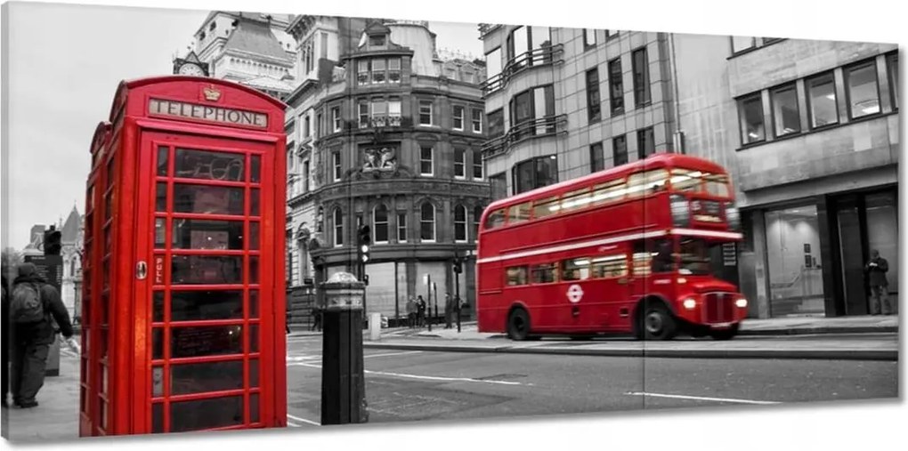 Vászonkép 150x70 Piros busz