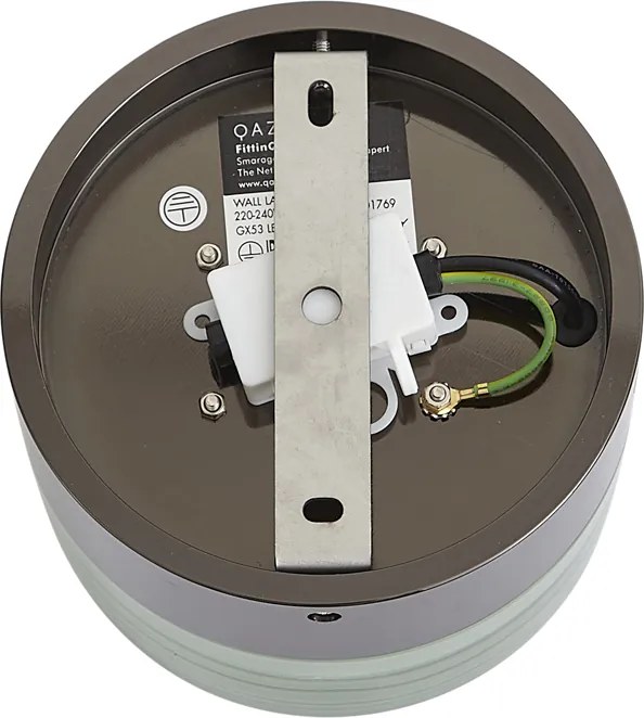 Design fali lámpa fekete, világoszöld üveggel IP44 - Michele