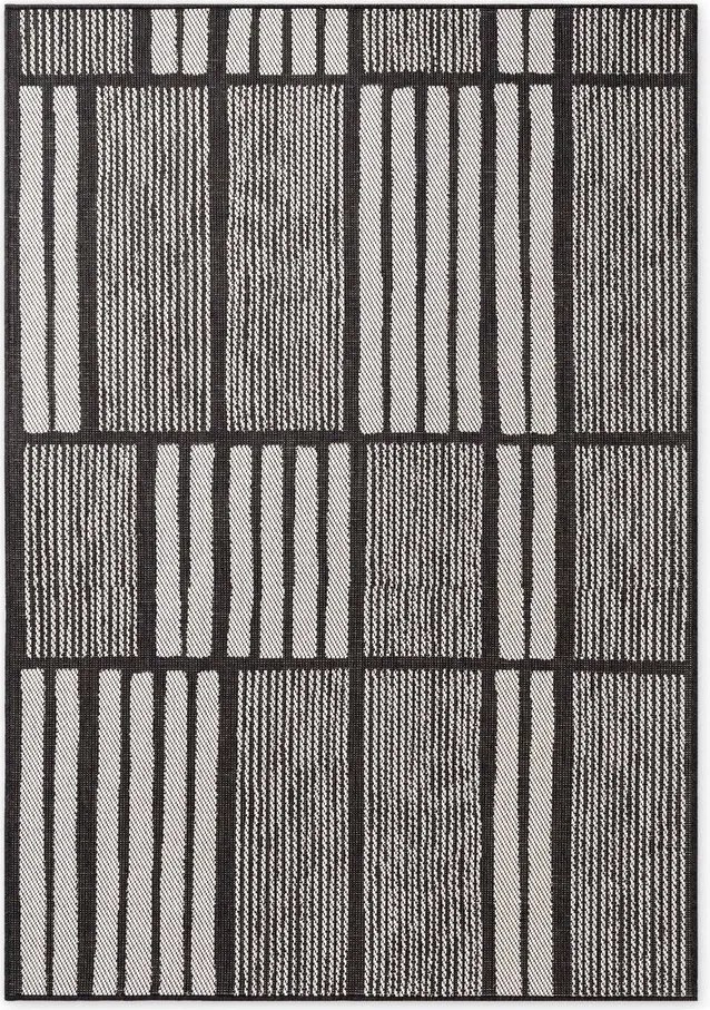 Fekete-krémszínű kültéri-beltéri szőnyeg 120x170 cm Haringey Allington – Ted Baker