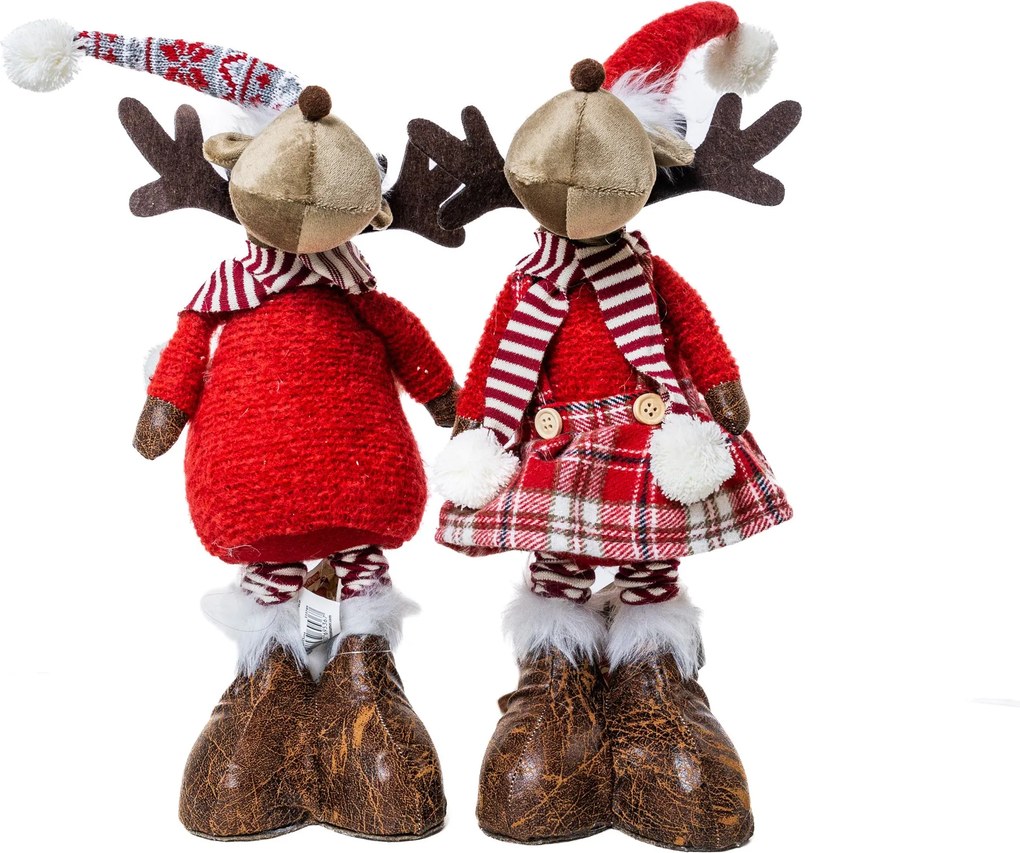 Textil rénszarvas teleszkópos lábbal 46 cm Fiú
