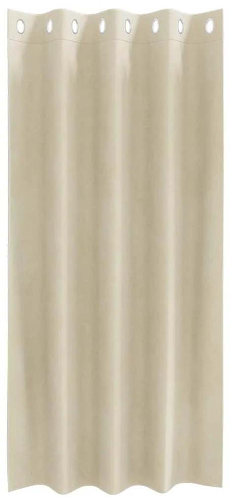 Függönyök függönyökkel 2 pcs Krém 140 x 175 cm Bársony