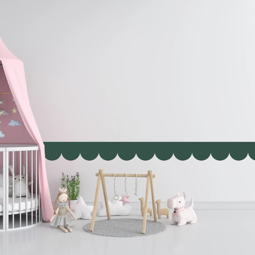 PIPPER. Textil öntapadó tapéta - Mini Ív - Zöld szín Szín: Sápadt