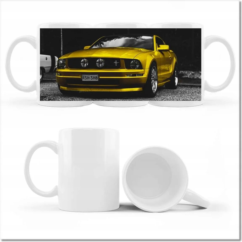 Fotó bögre sárga Ford Mustang
