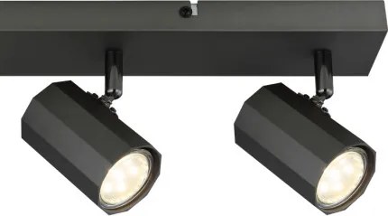 Globo 57918-4 Mennyezeti spotlámpa fém szürke matt, alumínium szürke matt, HxSzxM: 530x60x145mm, 4x GU10 25W 230V izzók nélkül