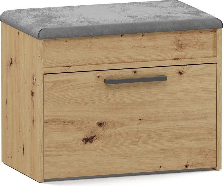 Parma cipősszekrény üléssel és tárolóval, tölgy