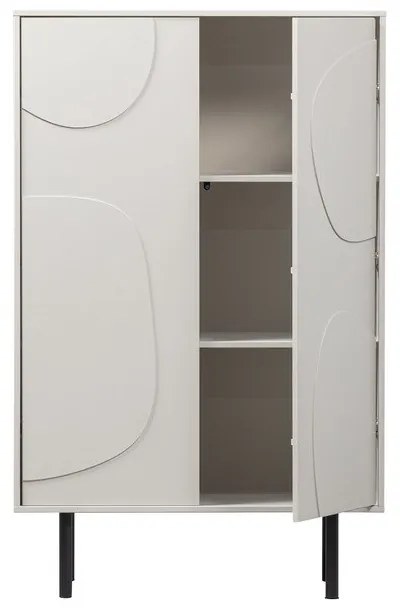 Világosszürke borovi fenyő szekrény 85x135 cm Cadiz – WOOOD