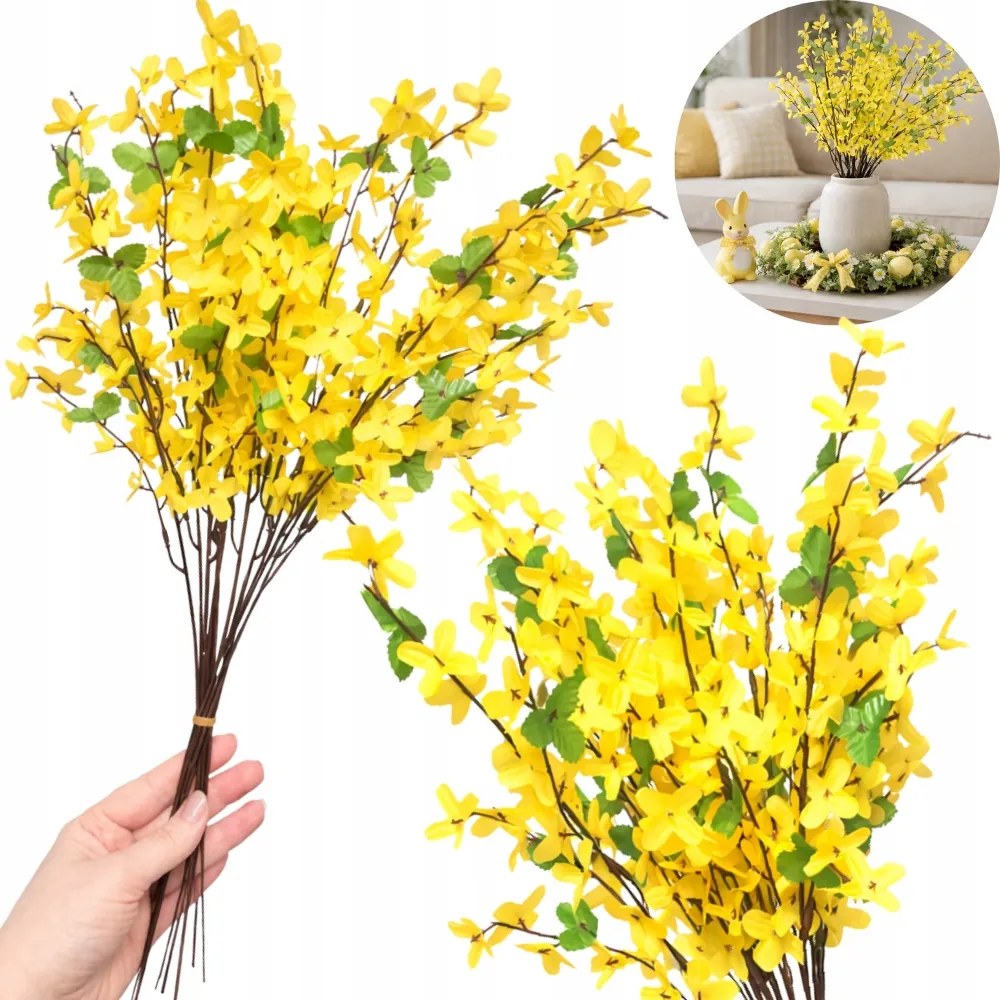 Művirág Csokor Nagy 12 Ág 51CM Tavaszi Húsvét