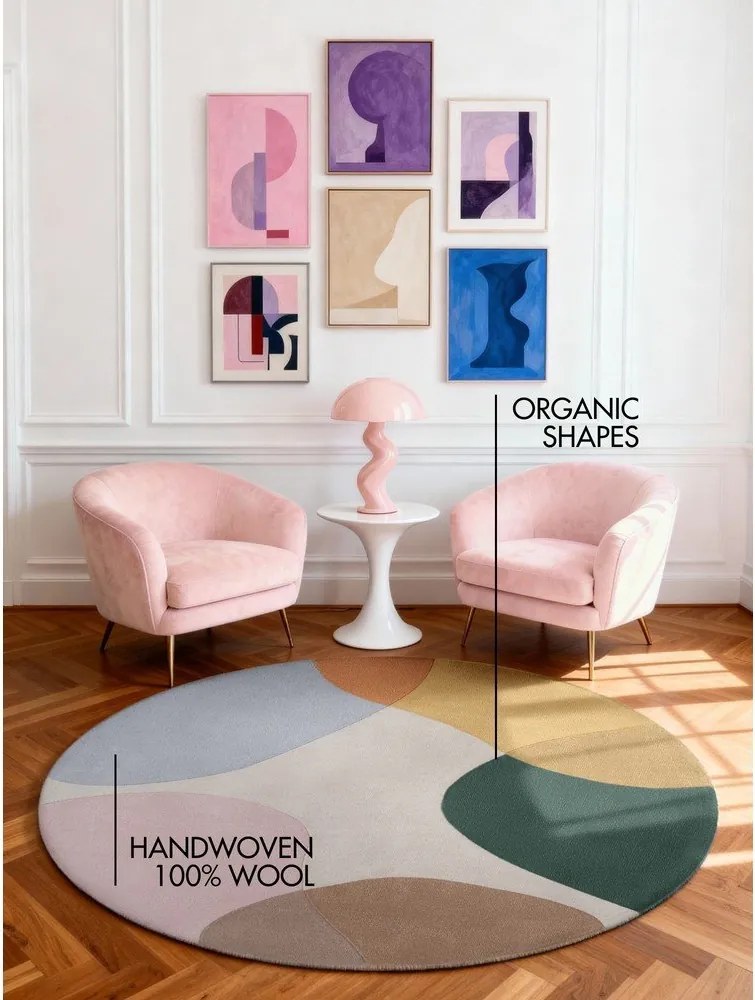 Kézi szövésű gyapjú kerek szőnyeg ø 200 cm Hackney Clarissa – Ted Baker