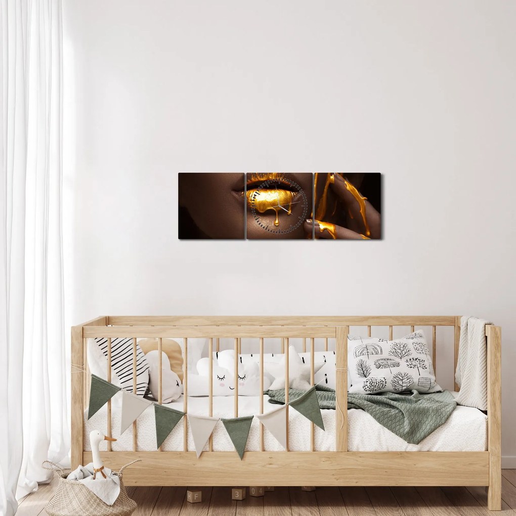 Kép - Nő arany ajkal (órával) (90x30 cm)