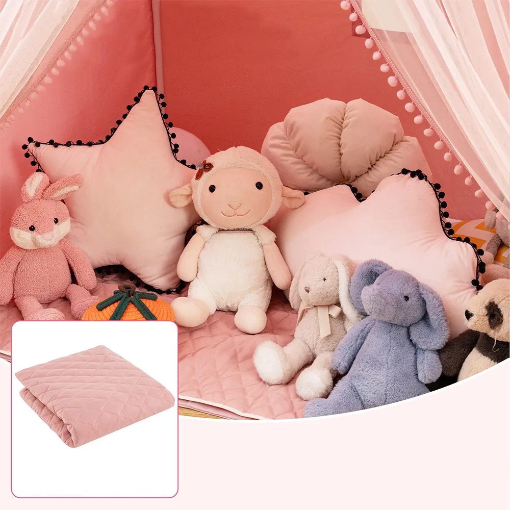 Játszósátor csillagfényekkel, rózsaszín