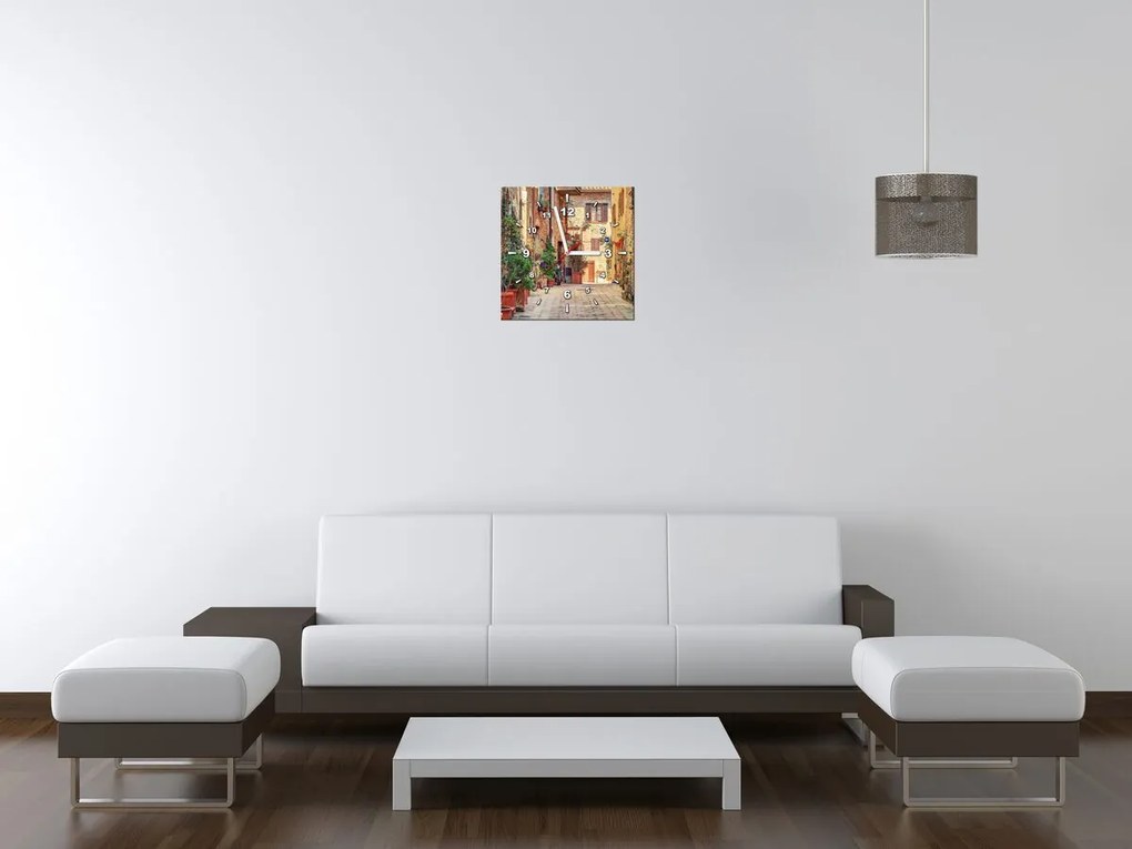 Gario Órás falikép Toszkánai régi utacska Méret: 100 x 40 cm