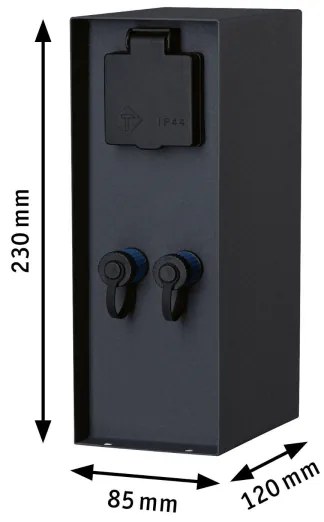 Paulmann 94700 - Kültéri RIO 2Z SCHUKO 230V IP44 konnektoroszlop