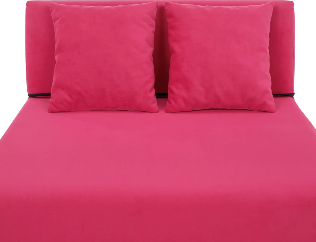 Összecsukható matrac/fotel, 2v1, rózsaszín magenta, PELOS