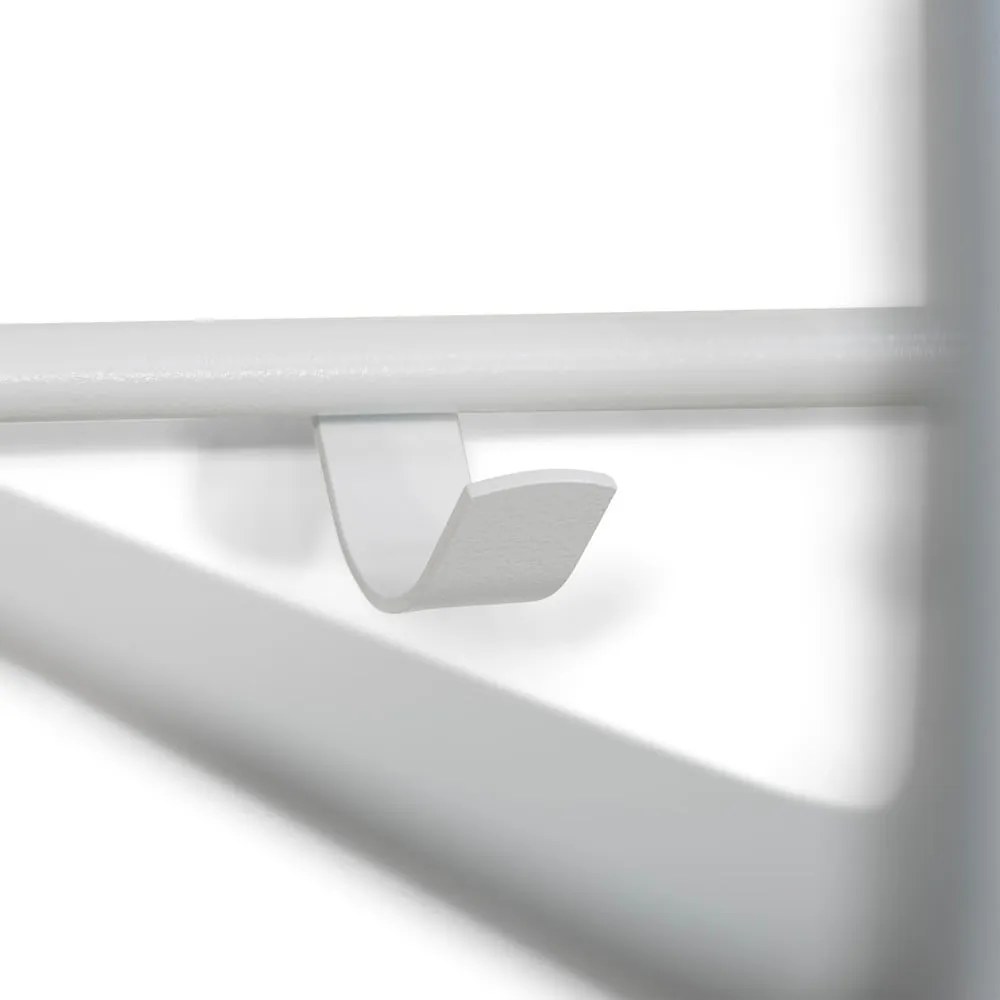 Fehér fém fali fogas polccal 100 cm Rex – Spinder Design