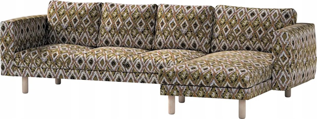 Norsborg 4 személyes kanapé huzat Ikea székkel, narancssárga