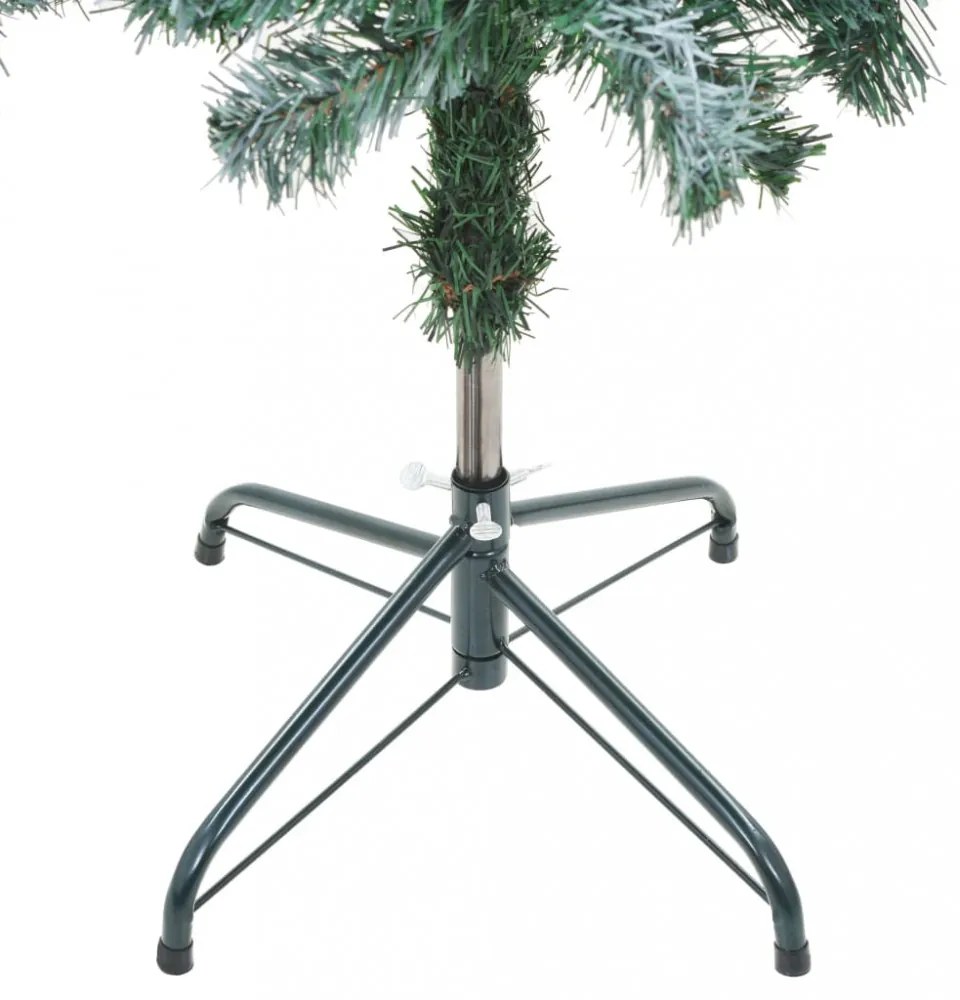 zúzmarás megvilágított karácsonyfa gömb szettel/tobozzal 150 cm