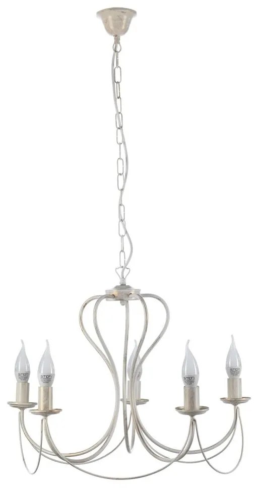 ONLI - Csillár láncon CANDELA 5xE14/6W/230V fehér