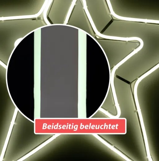 Karácsonyi csillag 360 Led hideg fehér 55 cm