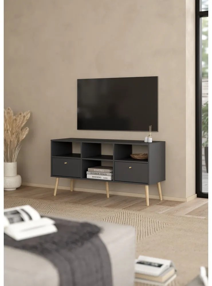 Antracitszürke TV-állvány 117x61 cm Bodo – Tvilum