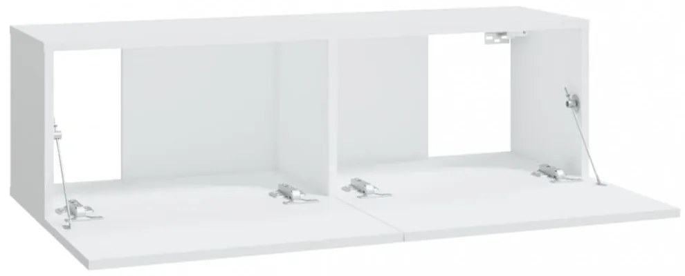 4 db fehér fali TV-szekrény 100 x 30 x 30 cm