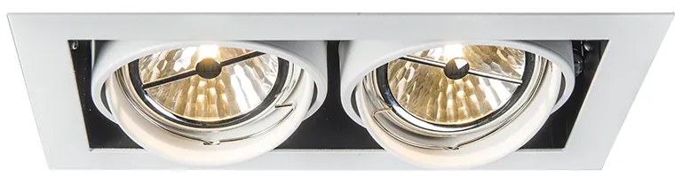 6 darabos süllyesztett spotlámpa szett fehér AR111 állítható 2-lámpás - Oneon