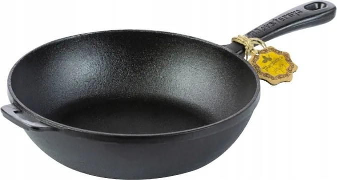 Prémium öntöttvas serpenyő 26 cm, ergonomikus nyéllel