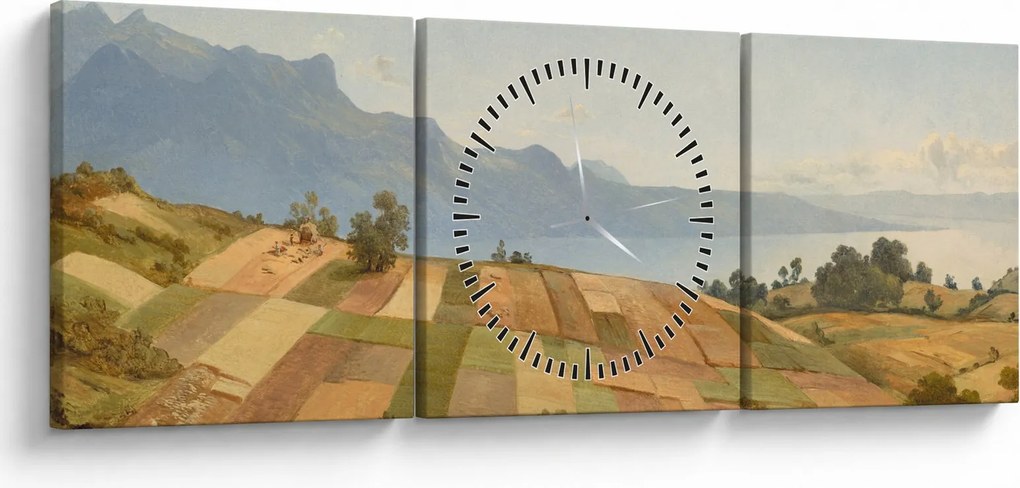 Kép - Alexandre Calame, Swiss Landscape, reprodukciók (órával) (90x30 cm)