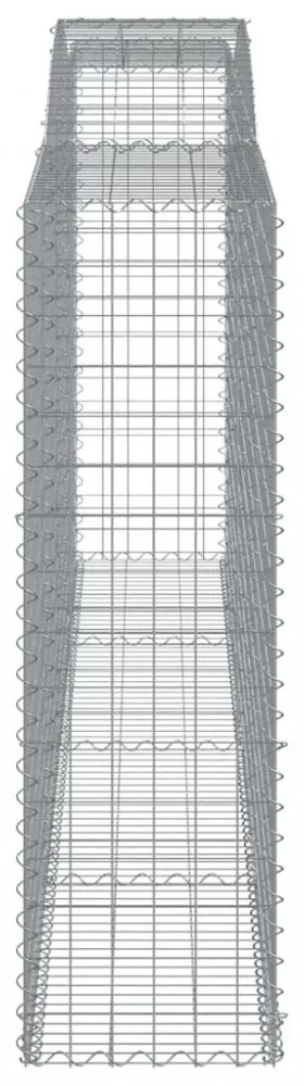 íves horganyzott vas gabion kosár 400x50x160/180 cm