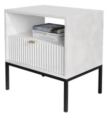 Éjjeliszekrény NOVA 56x54 cm fehér/fekete