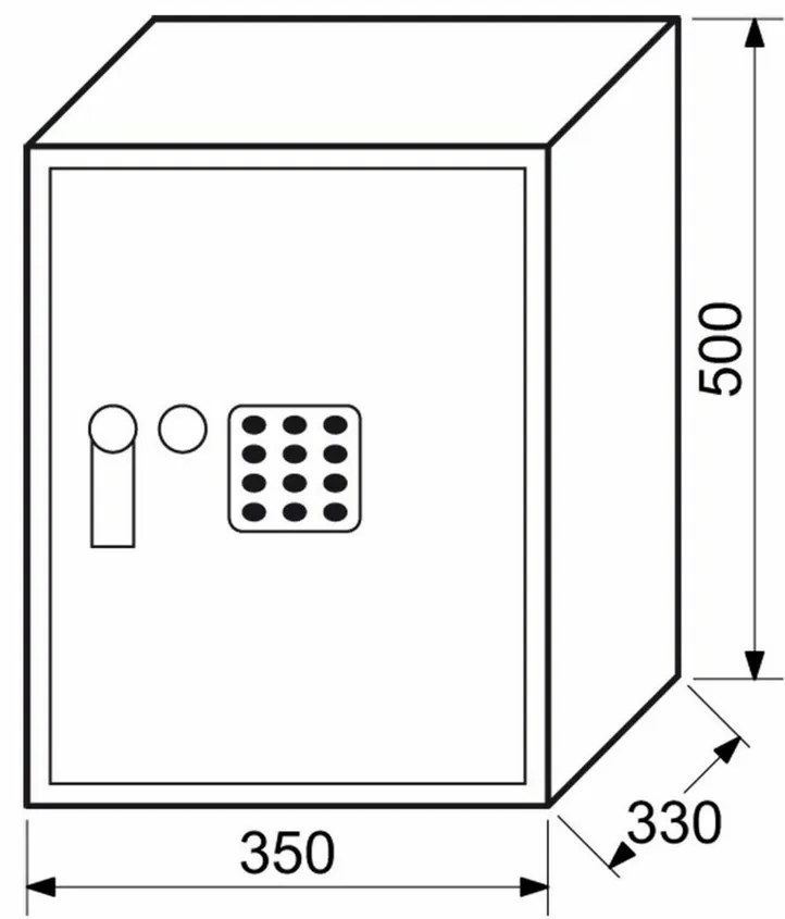 Acélszéf  RS.50.EDK elektronikus zárral