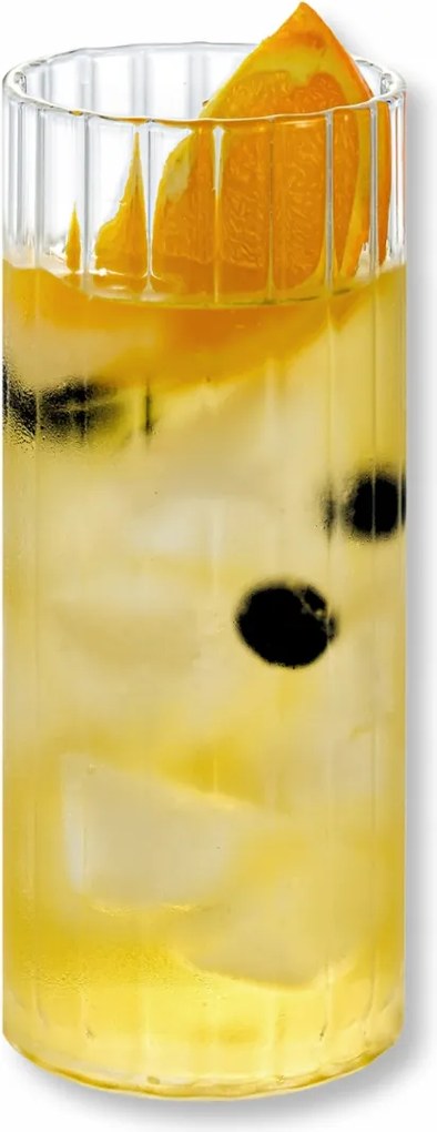 Italos pohár 350 ml Wilmax magas bordázott pohár