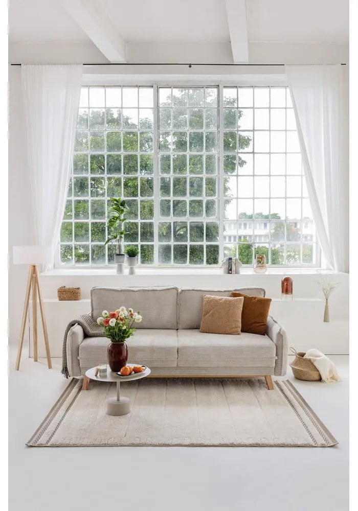 Kék kordbársony kinyitható kanapé 218 cm Tori – Bonami Selection