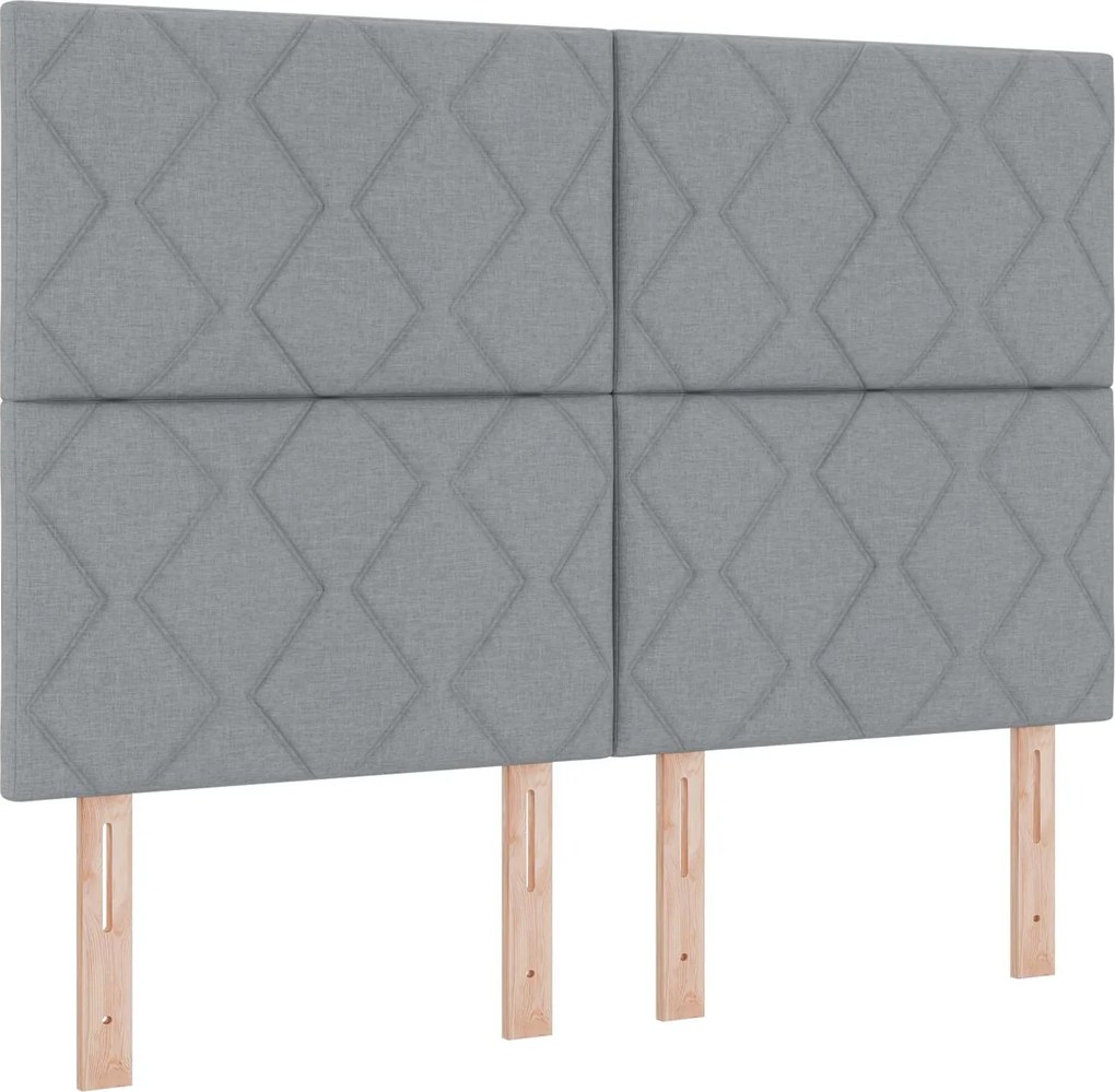 vidaXL Fejtámla Világosszürke 160 cm szövet