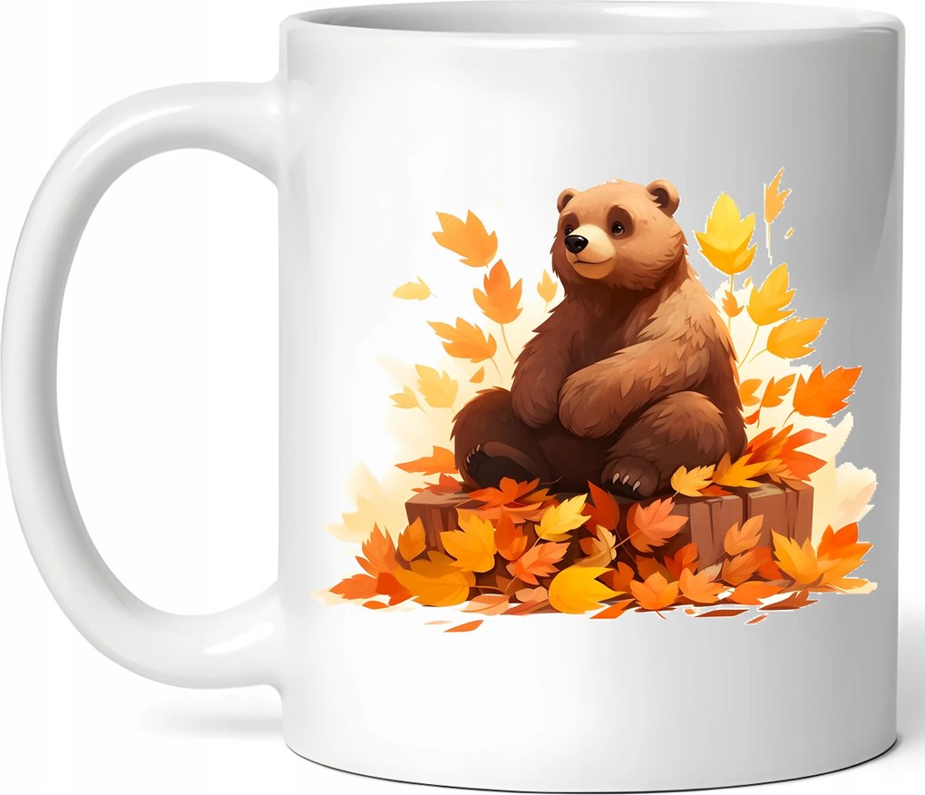 Látványos Bögre Mackó Őszi Hangulat Kerámia +doboz 330ml