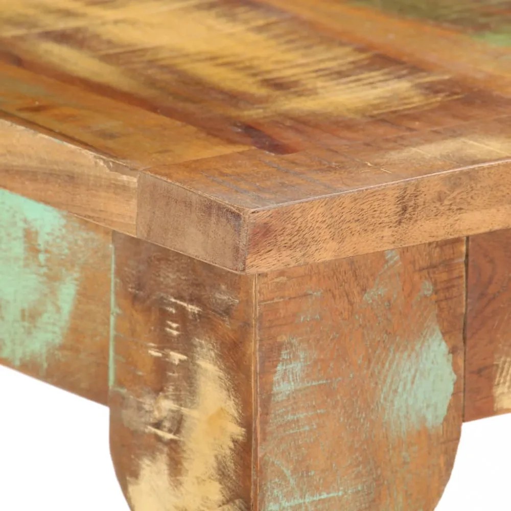 tömör újrahasznosított fa tálalóasztal 110 x 40 x 76 cm