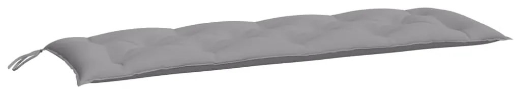 2 db szürke oxford szövet kerti padpárna 150 x 50 x 7 cm