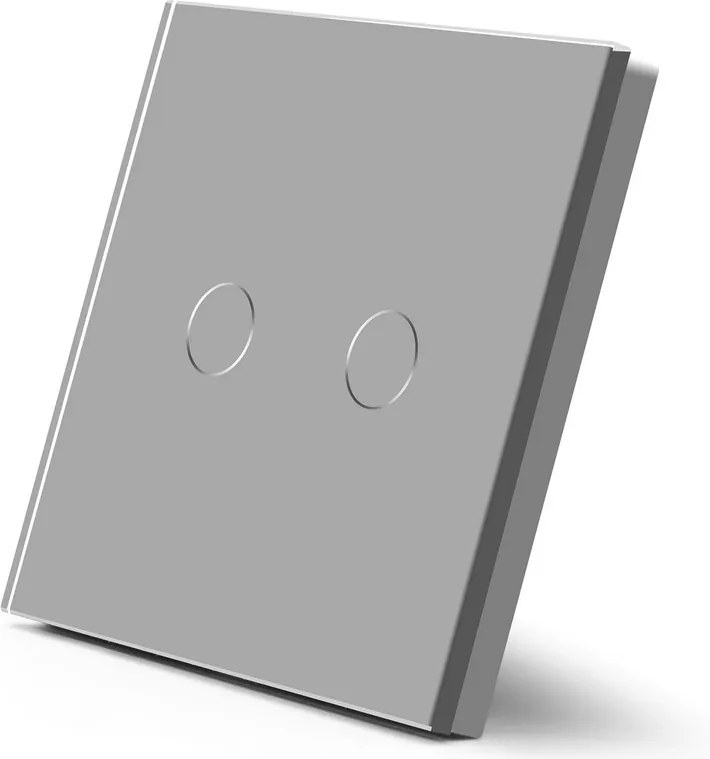 Érintőkapcsoló 2K Dupla Kapcsoló Üveg Led Háttérvilágítás