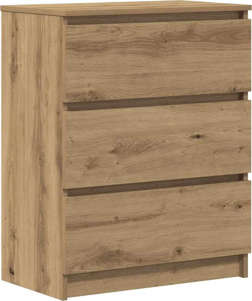 vidaXL kézműves tölgy szerelt fa tálalószekrény 60x35x76 cm